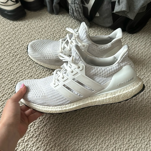 Men's Triple White Adidas Ultra Boosts